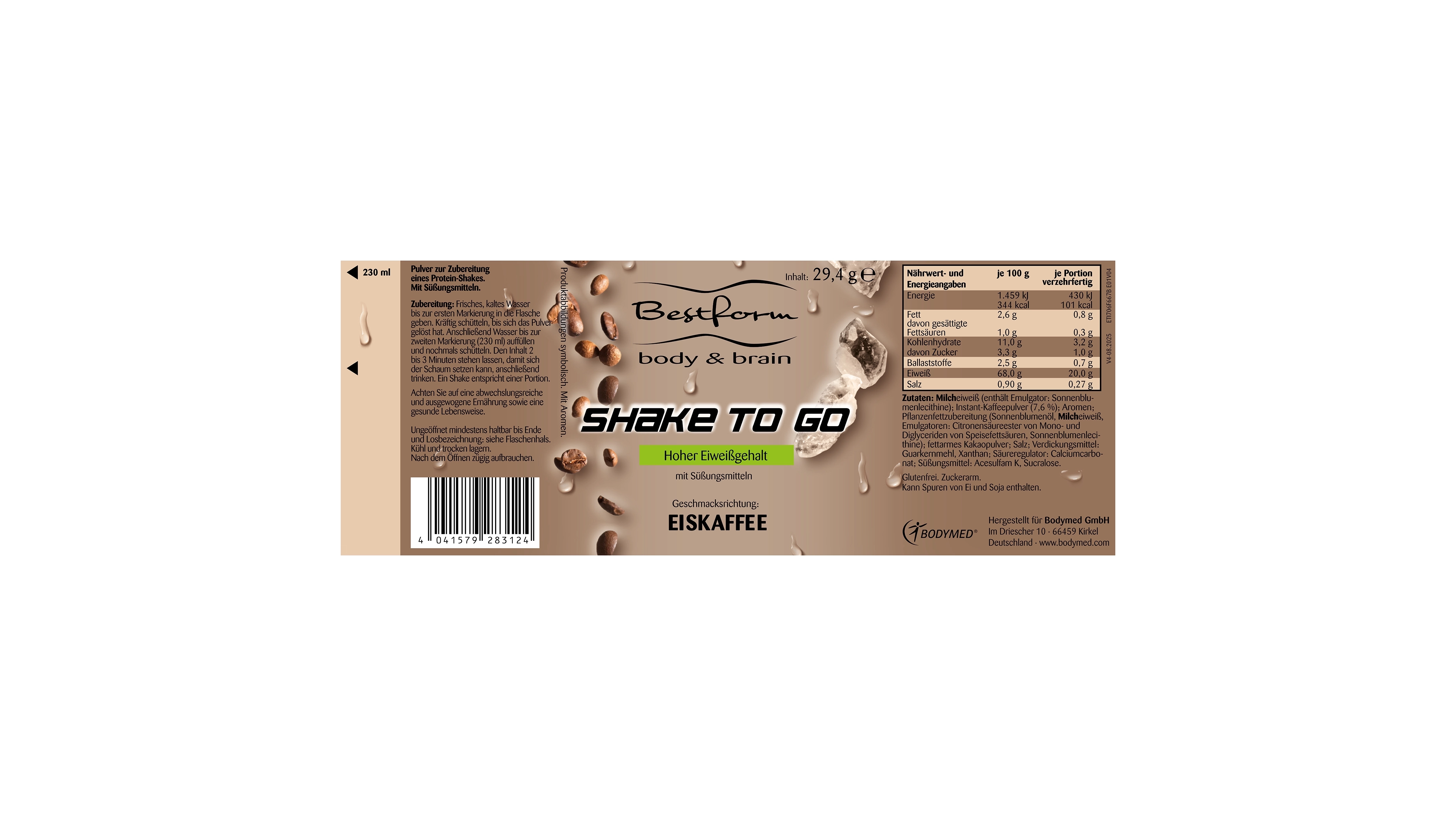 Sana-Pro Shake to go Eiskaffee