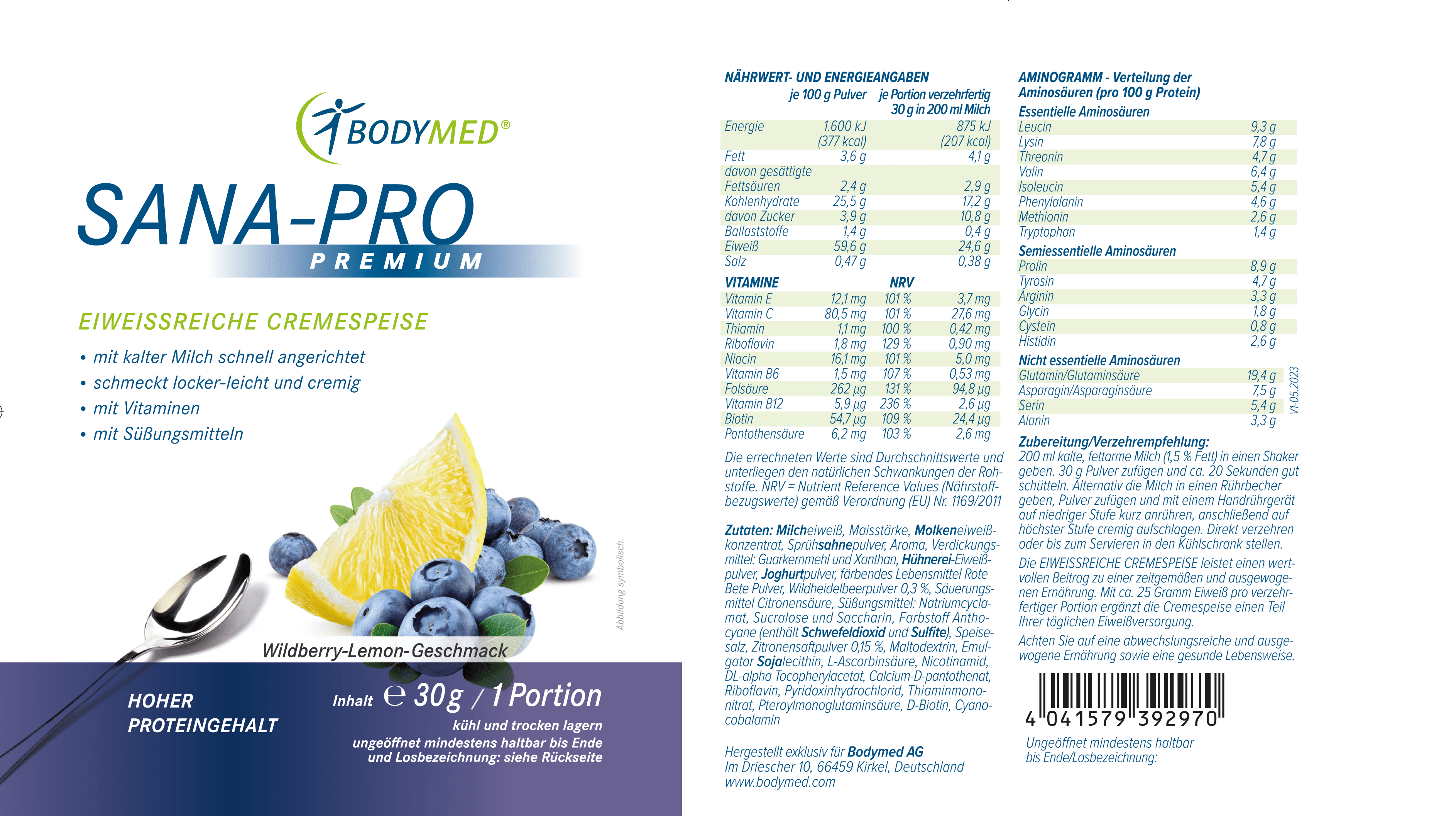 SANA-PRO PREMIUM CREMESPEISE