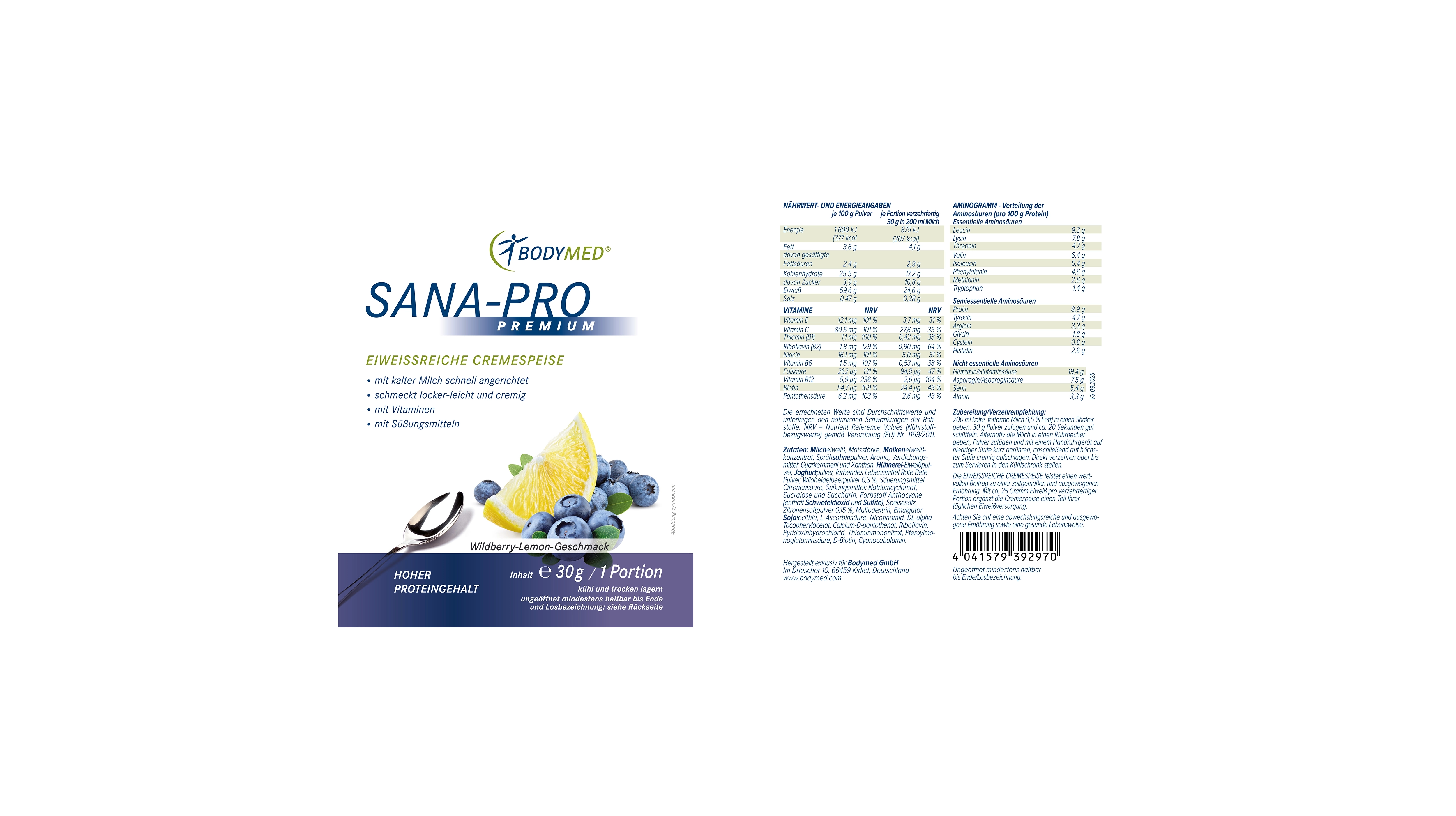 Sana-Pro Creme Wildberry-Lemon