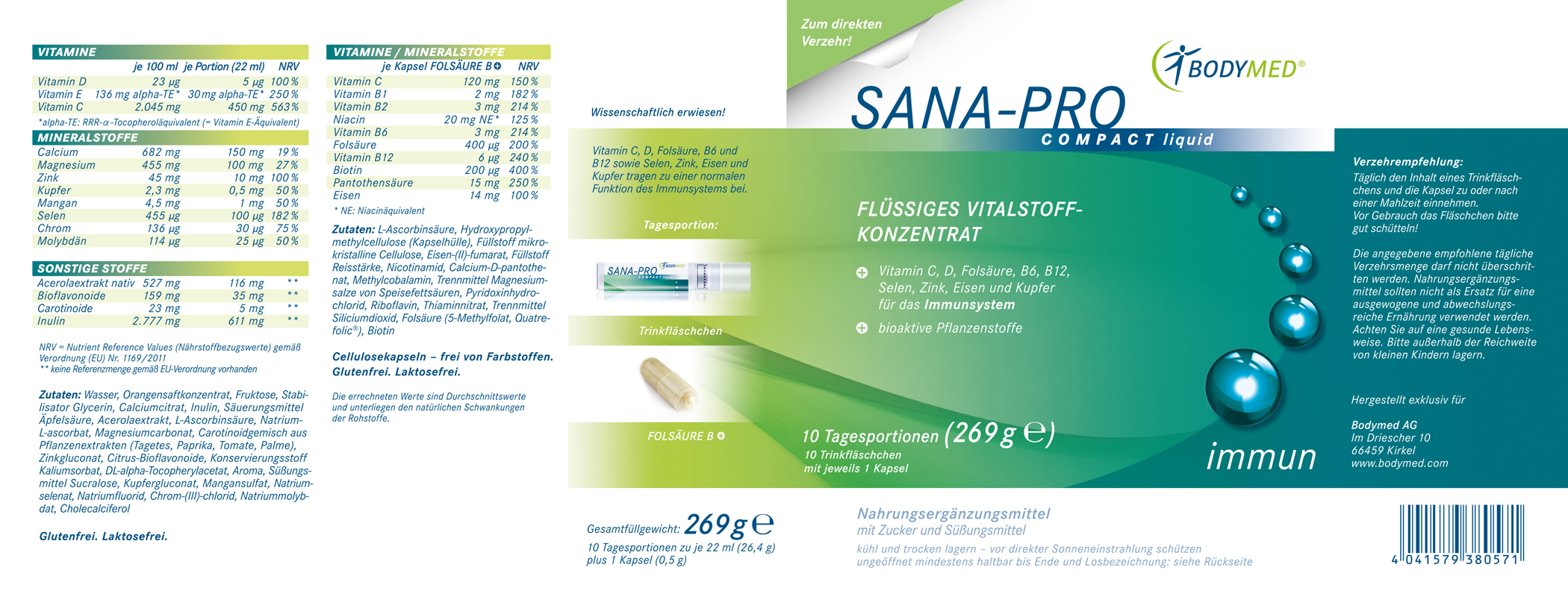 SANA-PRO COMPACT liquid immun - MHD 07/2025