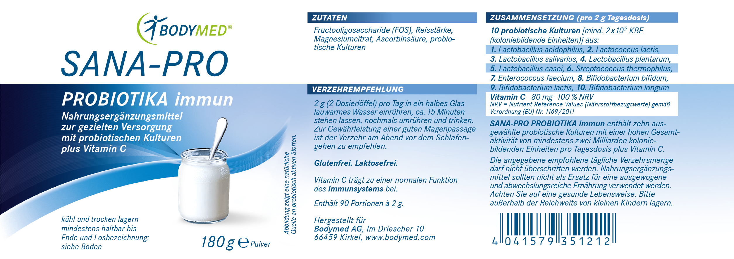 SANA-PRO PROBIOTIKA immun 60 g - MHD 01/2026